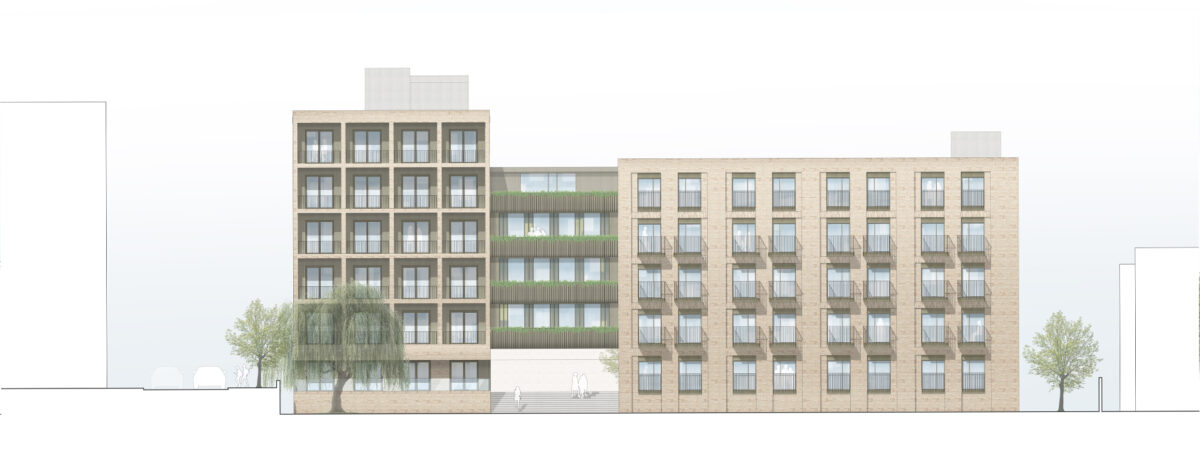 Bangor Wharf PBSA North East Elevation