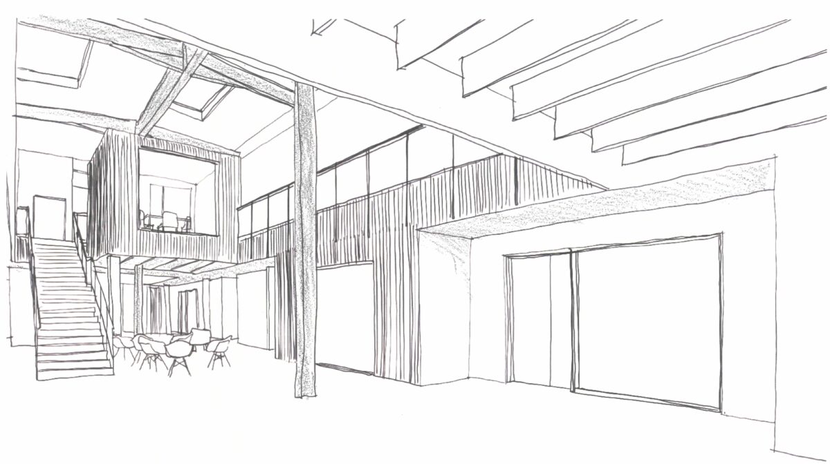 Inventa Offices by Owers Warwick Architects Internal Sketch