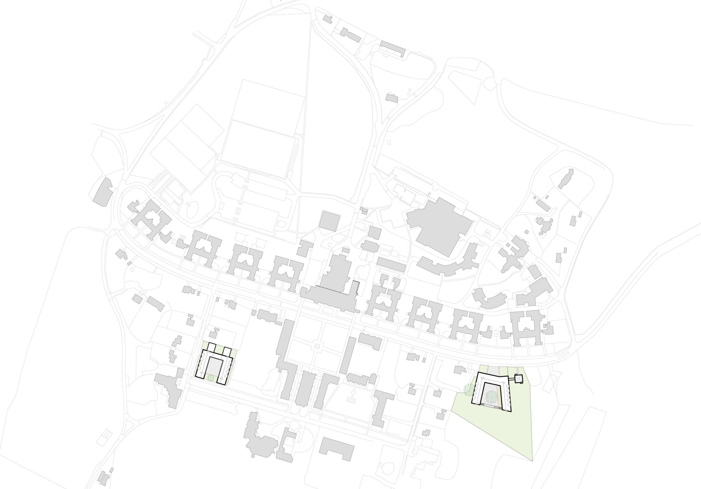 Site Plan with Proposed Boarding Houses