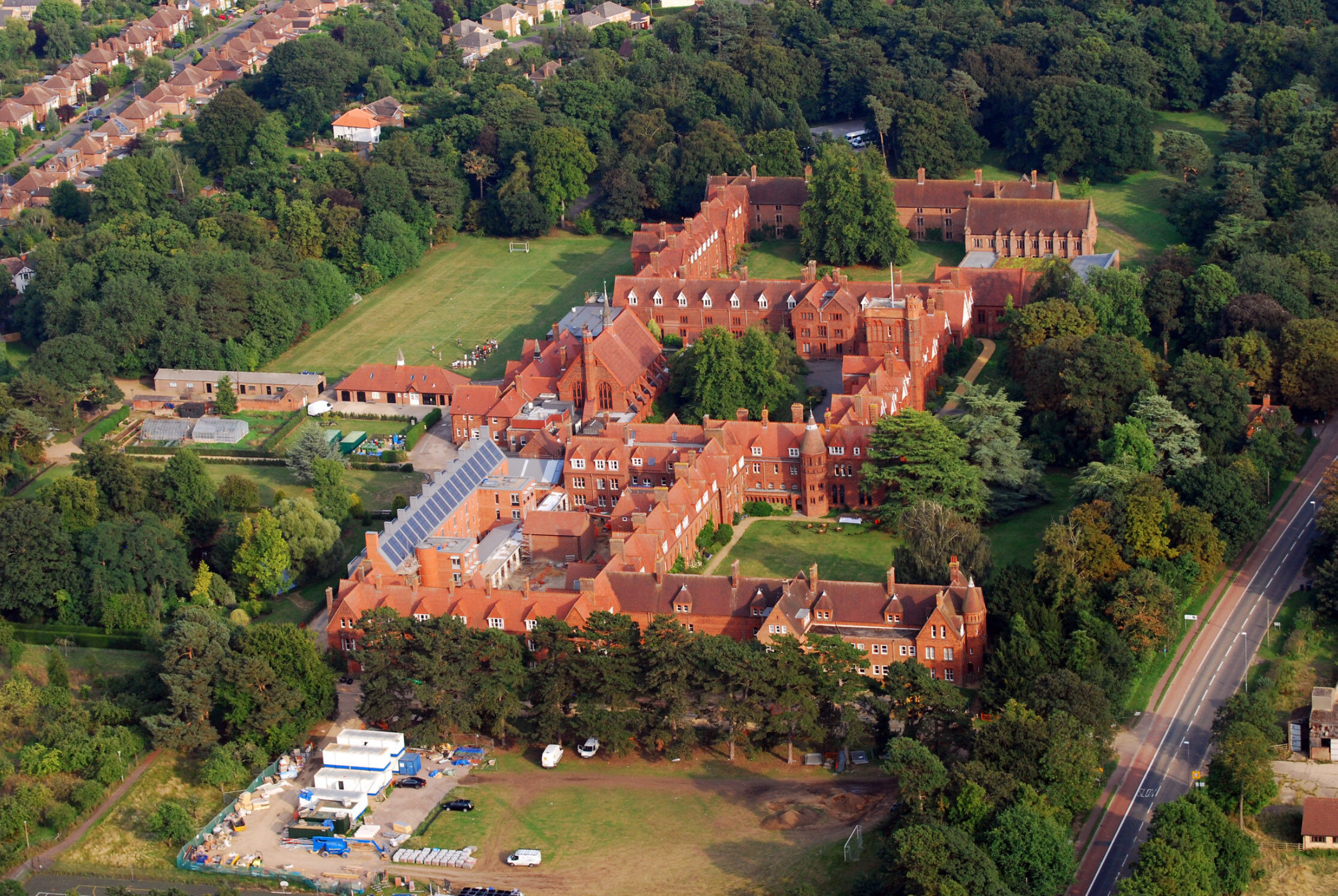 Girton College Cambridge Aerial View